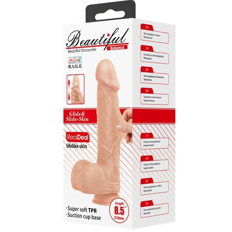BAILE - BELLE RENCONTRE BAHAMUT GODE RÉALISTE FLEXIBLE 21.8 CM NATUREL BAILE DILDOS