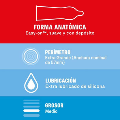 DUREX - PRÉSERVATIFS SENSIBLES XL 10 UNITÉS DUREX CONDOMS