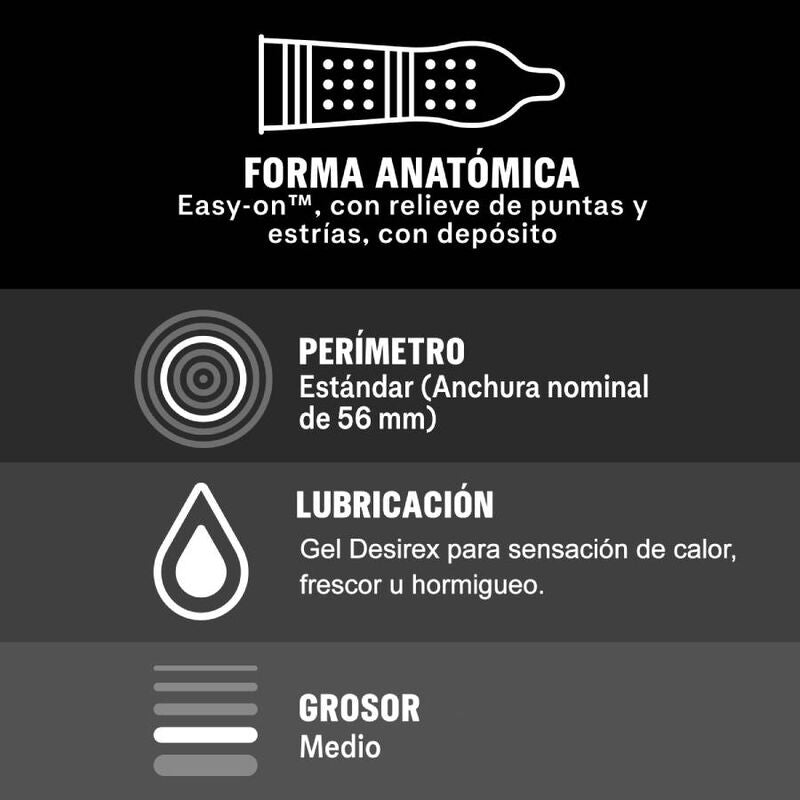 DUREX - ORGASMIQUE INTENSE 12 UNITÉS DUREX CONDOMS