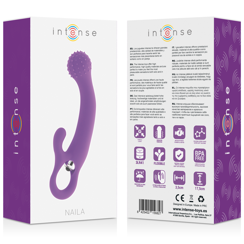 INTENSE - SILICONE VIBRANT NAILA LILAS INTENSE FUN TOYS