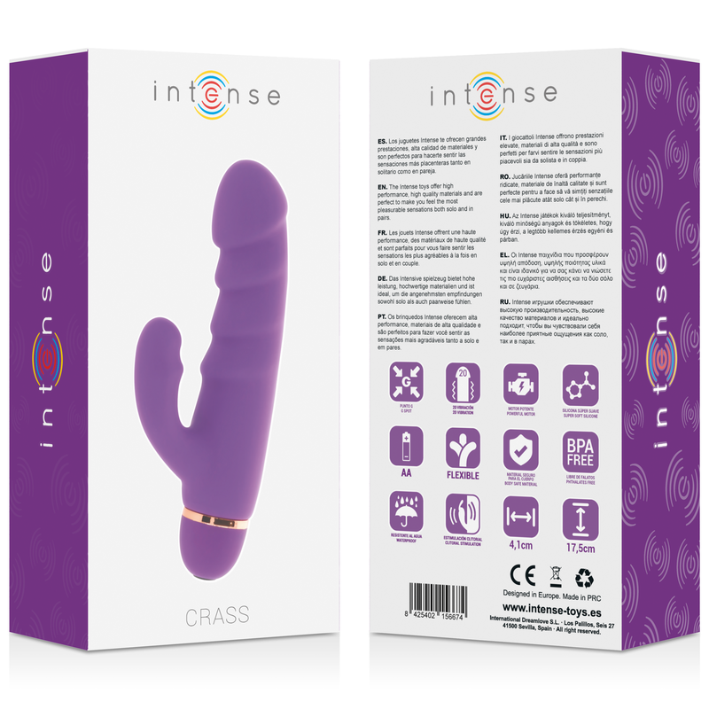 INTENSE - CRASS 20 VITESSES SILICONE LILAS INTENSE FUN TOYS