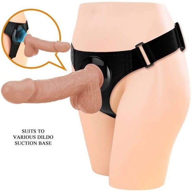 PRETTY LOVE - SLIP HARNAIS HARNAIS UNIVERSEL AVEC GODE JERRY 21,8 CM NATUREL PRETTY LOVE