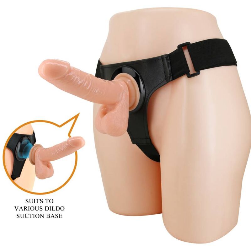 PRETTY LOVE - HARNAIS SLIPS HARNAIS UNIVERSEL AVEC GODE TOM 20 CM NATUREL PRETTY LOVE