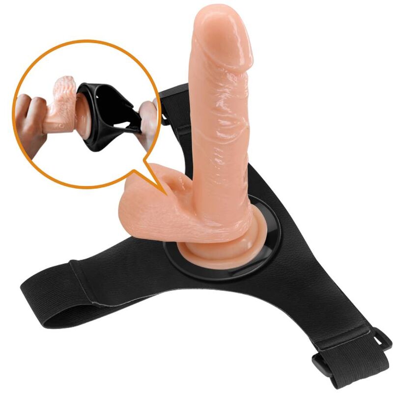 PRETTY LOVE - HARNAIS SLIPS HARNAIS UNIVERSEL AVEC GODE TOM 20 CM NATUREL PRETTY LOVE