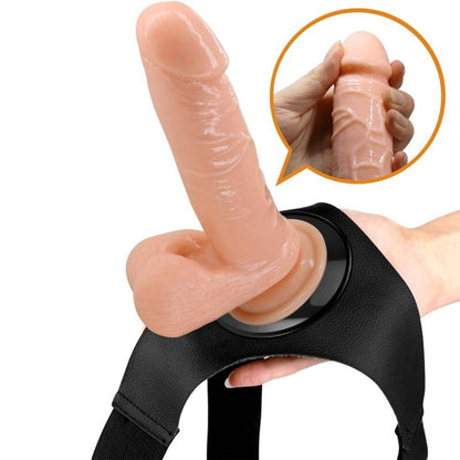 PRETTY LOVE - HARNAIS SLIPS HARNAIS UNIVERSEL AVEC GODE TOM 20 CM NATUREL PRETTY LOVE