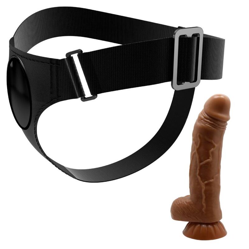 PRETTY LOVE - SLIP HARNAIS HARNAIS UNIVERSEL AVEC GODE MICHEAL 20 CM NOIR PRETTY LOVE