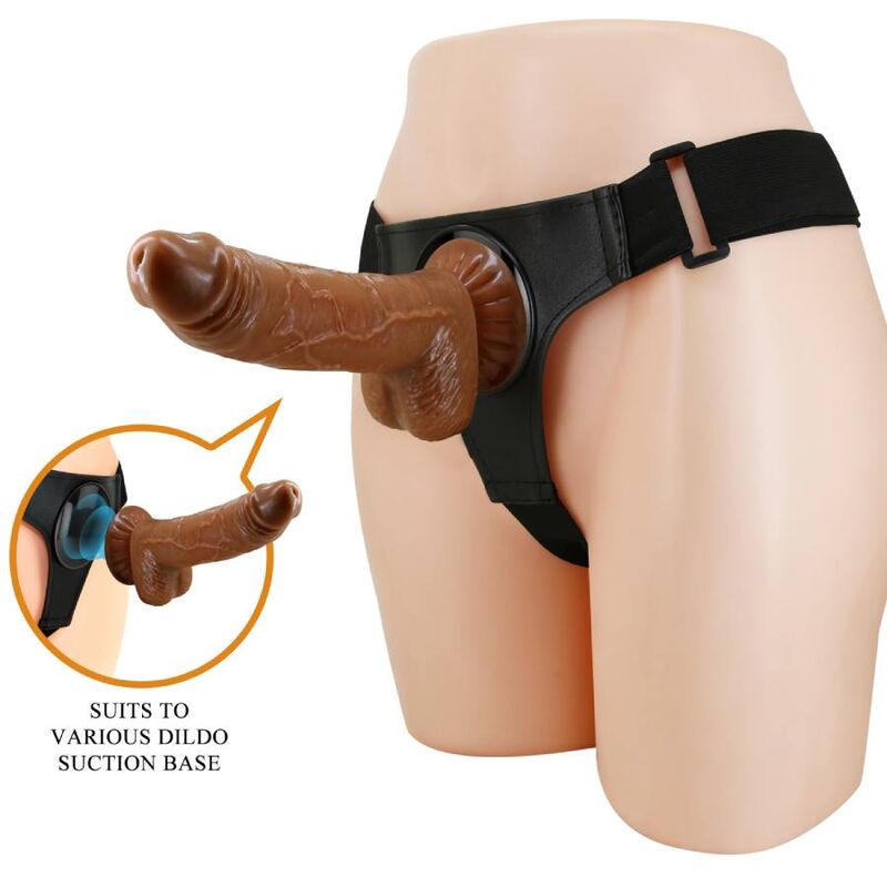 PRETTY LOVE - SLIP HARNAIS HARNAIS UNIVERSEL AVEC GODE MICHEAL 20 CM NOIR PRETTY LOVE