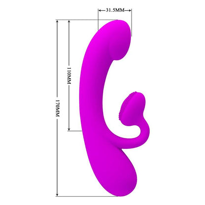PRETTY LOVE - VIBRATEUR ET SUCCION CLITORISÉ EN SILICONE SINCÈRE VIOLET PRETTY LOVE