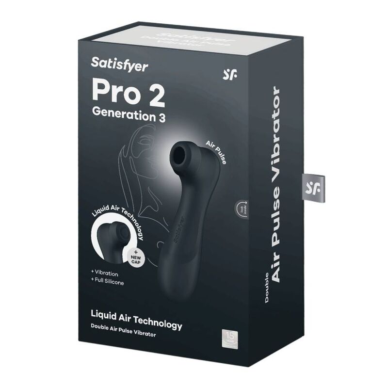 SATISFYER - PRO 2 GÉNÉRATION 3 TECHNOLOGIE AIR LIQUIDE NOIR SATISFYER AIR PULSE