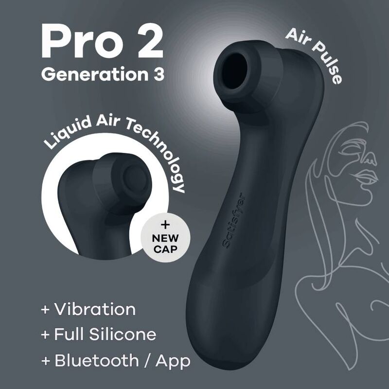 SATISFYER - PRO 2 GENERACIÓN 3 NOIR BLUETOOTH ET APPLICATION SATISFYER AIR PULSE