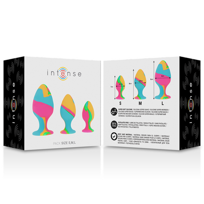 INTENSE - ENSEMBLE DE BOUCHONS EN SILICONE MULTICOLORE INTENSE ANAL TOYS