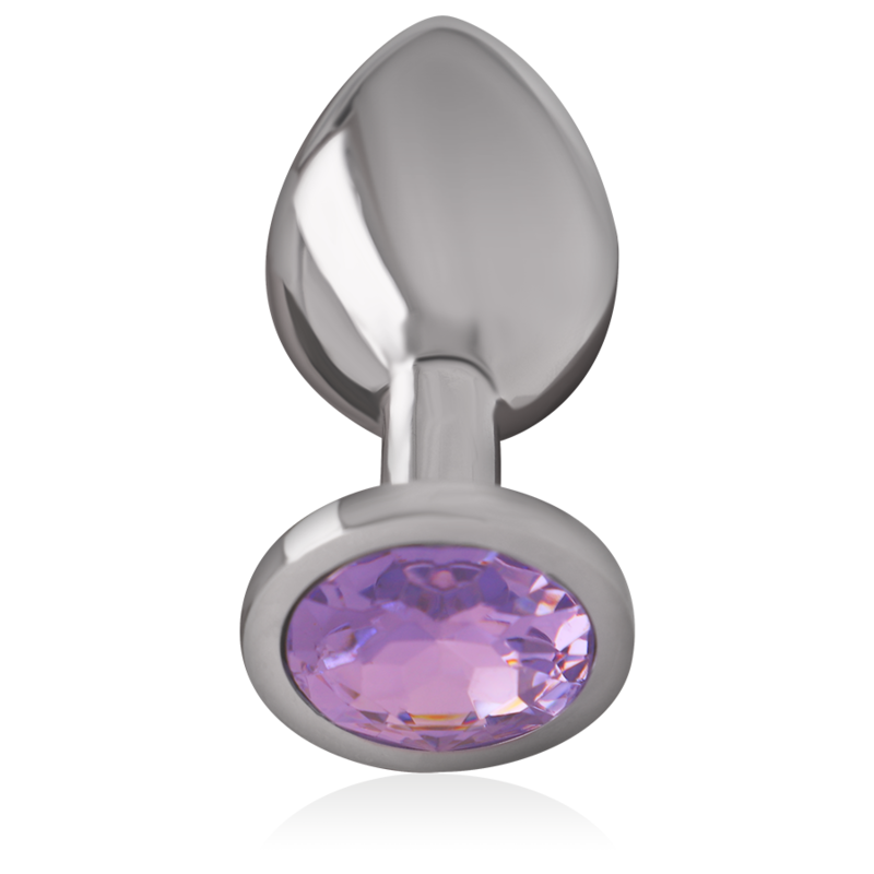 INTENSE - PLUG ANAL EN MÉTAL ALUMINIUM AVEC CRISTAL VIOLET TAILLE S INTENSE ANAL TOYS