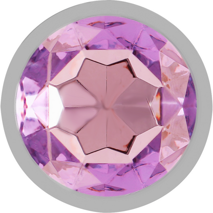 INTENSE - PLUG ANAL EN MÉTAL ALUMINIUM AVEC CRISTAL VIOLET TAILLE M INTENSE ANAL TOYS