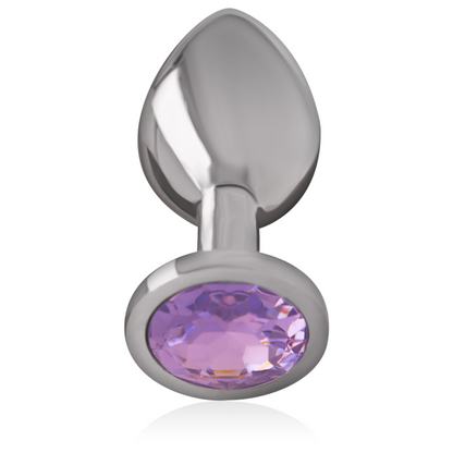 INTENSE - PLUG ANAL EN MÉTAL ALUMINIUM AVEC CRISTAL VIOLET TAILLE M INTENSE ANAL TOYS
