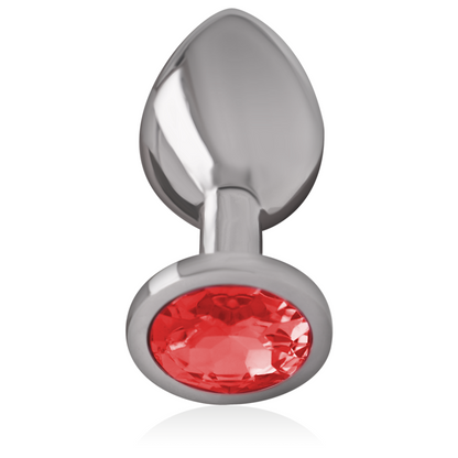 INTENSE - PLUG ANAL EN MÉTAL AVEC CRISTAL ROUGE TAILLE M INTENSE ANAL TOYS