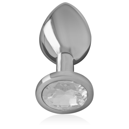 INTENSE - PLUG ANAL EN MÉTAL ALUMINIUM AVEC CRISTAL DARGENT TAILLE L INTENSE ANAL TOYS