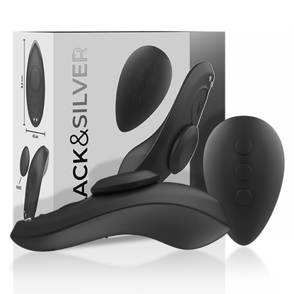 BLACK&SILVER - CULOTTE VIBRANTE RECHARGEABLE EN SILICONE PRESTON NOIRE BLACK&SILVER