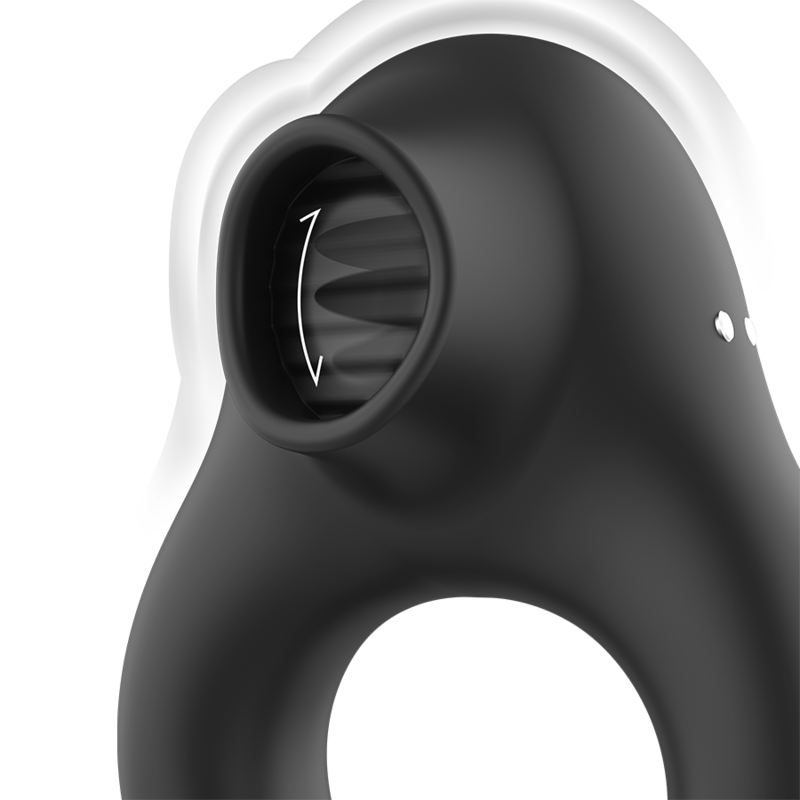 BLACK&SILVER - ANNEAU VIBRATEUR EN SILICONE 3 MOTEURS RECHARGEABLE NOIR BLACK&SILVER