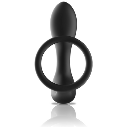 BLACK&SILVER - MASSEUR ANAL TÉLÉCOMMANDE RECHARGEABLE SILICONE NOIR BLACK&SILVER