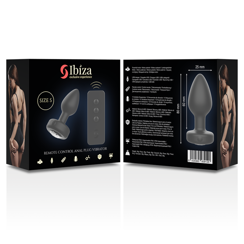 IBIZA - PRISE ANAL TÉLÉCOMMANDE TAILLE S IBIZA TECHNOLOGY