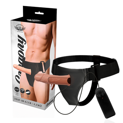HARNESS ATTRACTION - GREGORY HOLLOW RNES AVEC VIBRATEUR 16.5 CM -O- 4.3 CM HARNESS ATTRACTION
