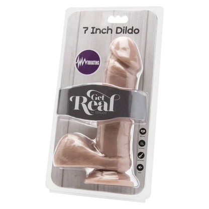 GET REAL - GODE 18 CM AVEC BILLES VIBRATEUR SKIN GET REAL