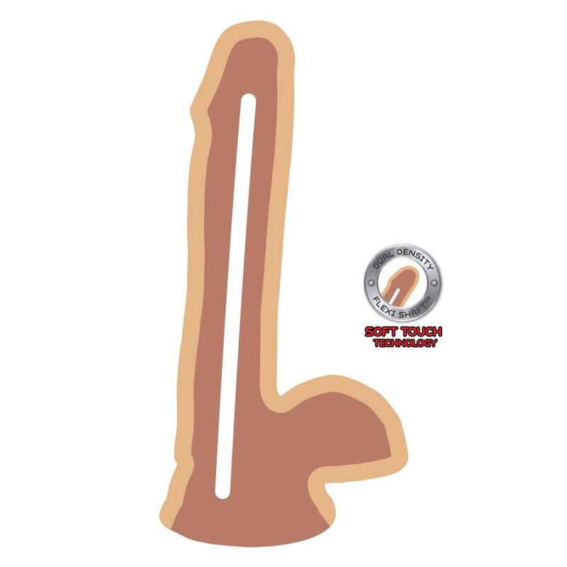 GET REAL - GODE DOUBLE DENSITÉ 17 CM BALLES PEAU GET REAL