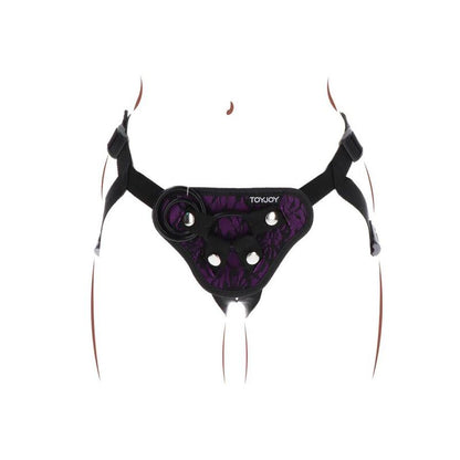 GET REAL - HARNAIS EN DENTELLE  STRAP-ON VIOLET GET REAL