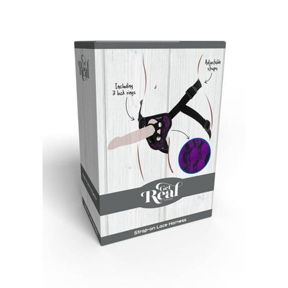 GET REAL - HARNAIS EN DENTELLE  STRAP-ON VIOLET GET REAL