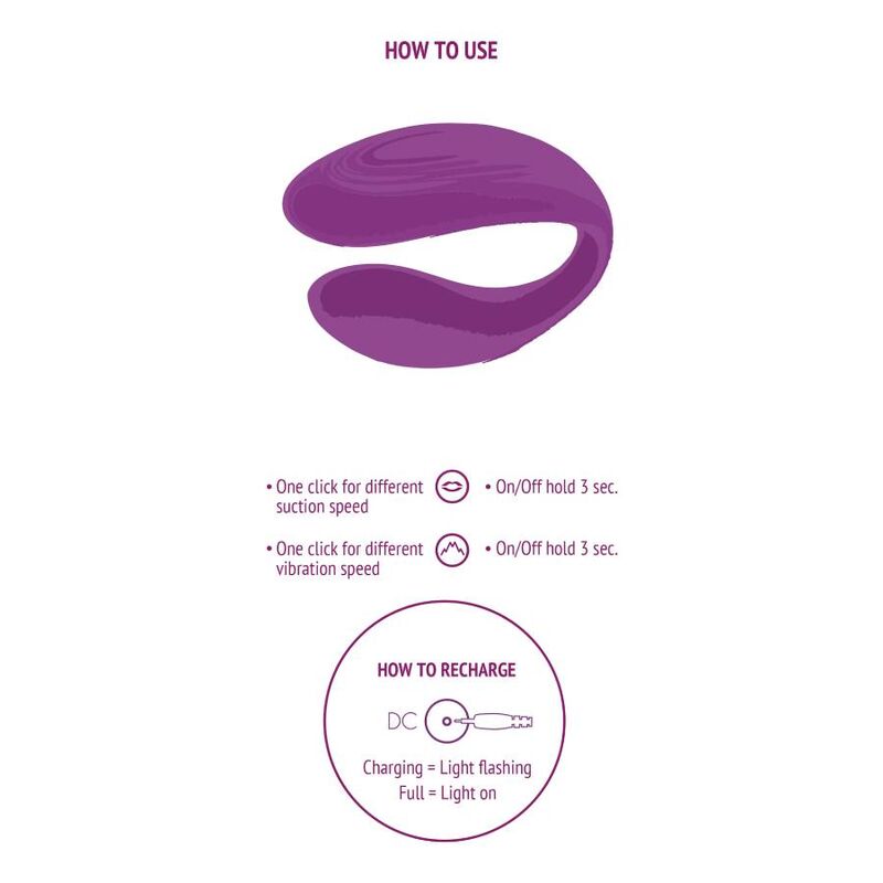 XOCOON - VIBRATEUR BOUND LOVE COUPLES VIOLET XOCOON