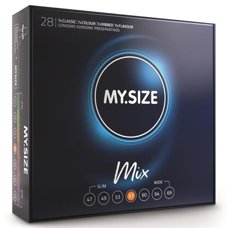 MY SIZE - MIX PRÉSERVATIFS 57 MM 28 UNITÉS MY SIZE MIX