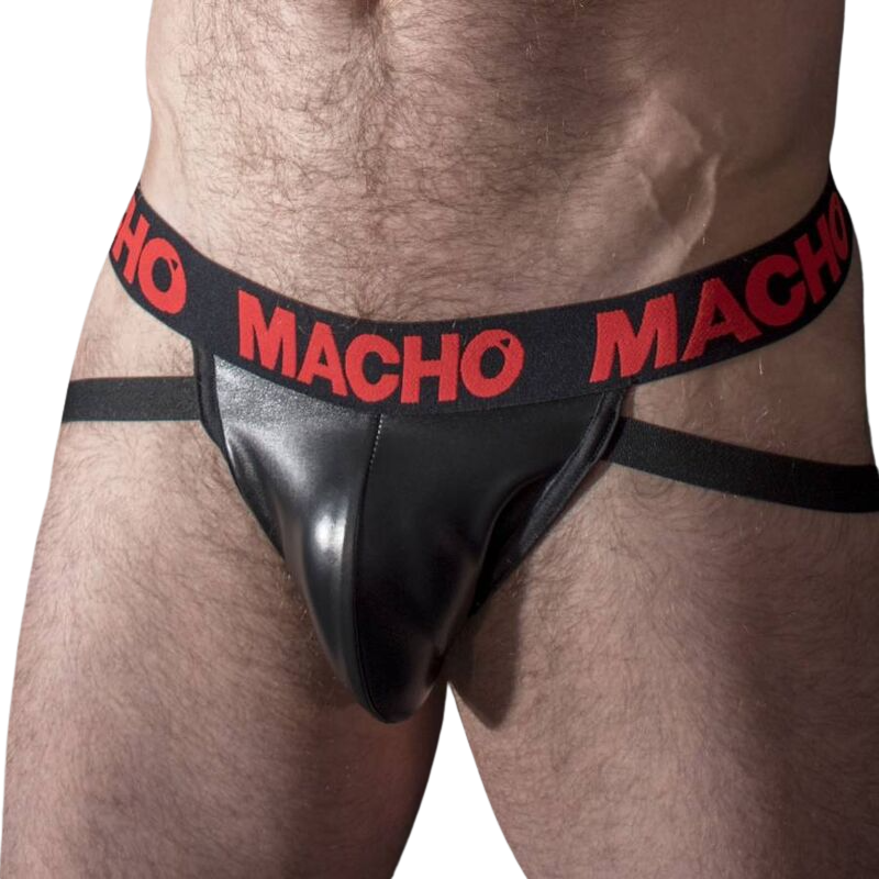 MACHO - MX25RC JOCK CUIR ROUGE M MACHO UNDERWEAR