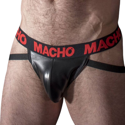 MACHO - MX25RC JOCK CUIR ROUGE M MACHO UNDERWEAR