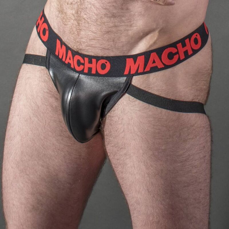 MACHO - MX25RC JOCK CUIR ROUGE M MACHO UNDERWEAR