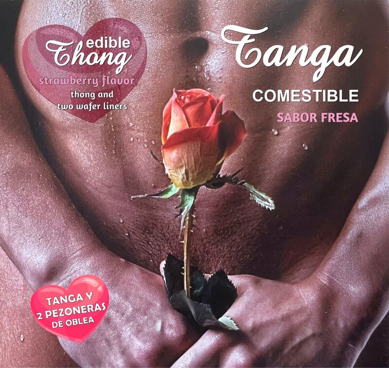 HOTFLOWERS - THONG HOMME+ 2 NIPPLE AZYME FRAISE /es/pt/en/fr/it/ HOTFLOWERS