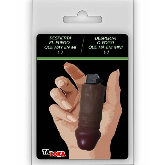 TALOKA - BRIQUET FANTASTIQUE EN FORME DE PÉNIS DE COULEUR MULATTO 100% RECHARGEABLE TALOKA