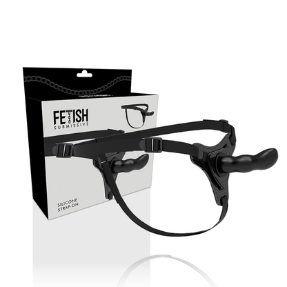 FETISH SUBMISSIVE HARNESS - SILICONE NOIR POINT G 16 CM FETISH SUBMISSIVE HARNESS