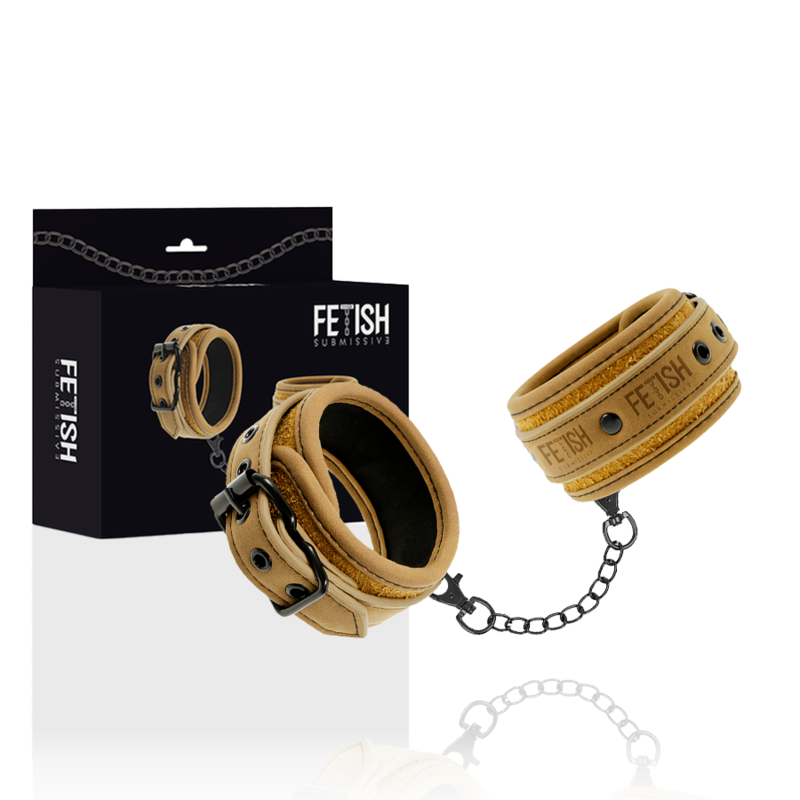 FETISH SUBMISSIVE ORIGIN - MENOTTES EN CUIR VEGAN AVEC DOUBLURE EN NÉOPRÈNE FETISH SUBMISSIVE ORIGIN
