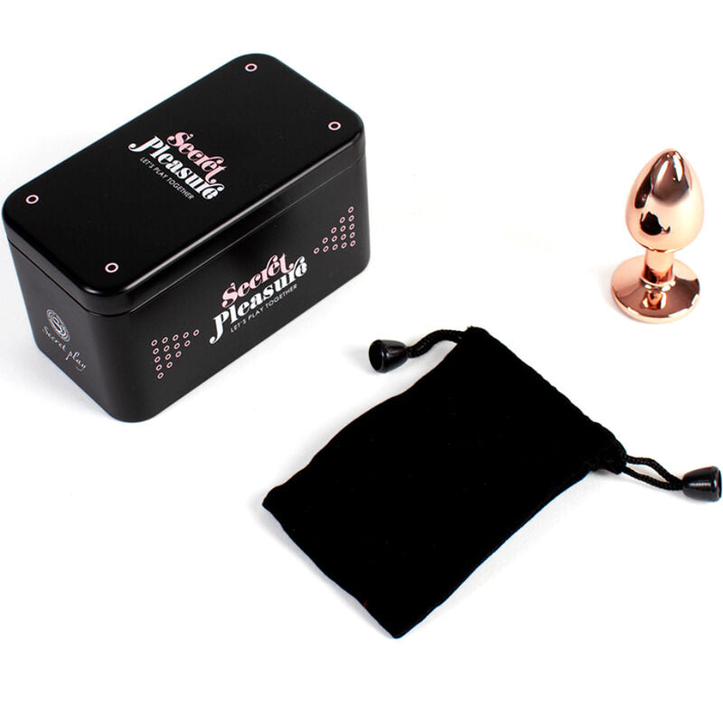 SECRETPLAY - PLUG ANAL EN MÉTAL OR ROSE PETITE TAILLE 7 CM SECRETPLAY TOYS