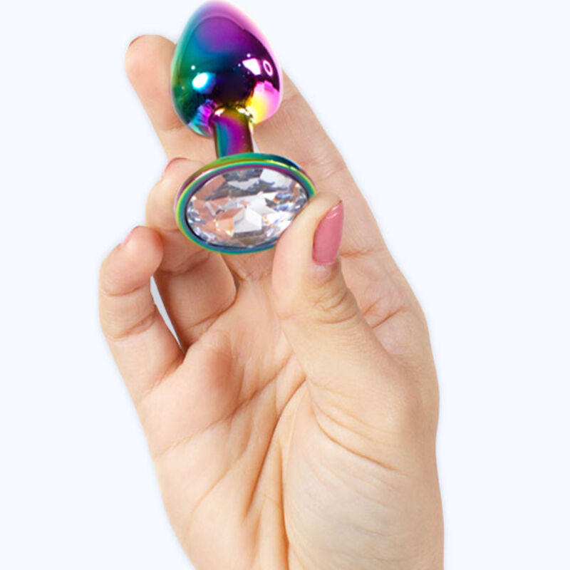 SECRETPLAY - PLUG ANAL EN MÉTAL ARC-EN-CIEL PETITE TAILLE 7 CM SECRETPLAY TOYS