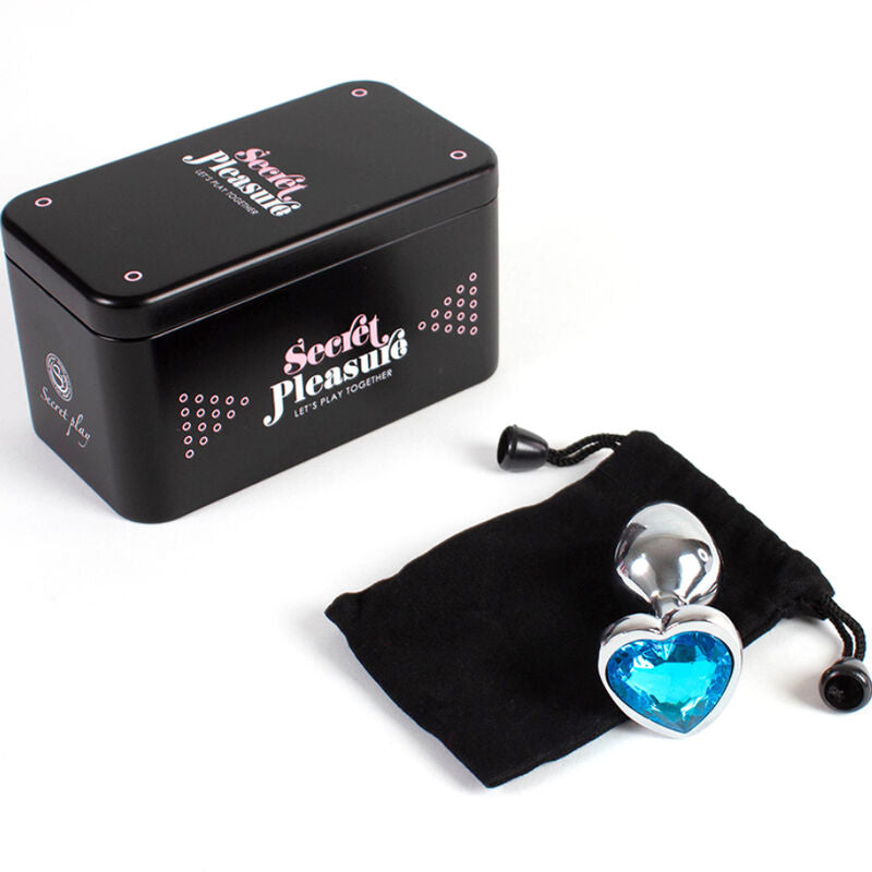 SECRETPLAY - PLUG ANAL EN MÉTAL COEUR BLEU PETITE TAILLE 7 CM SECRETPLAY TOYS