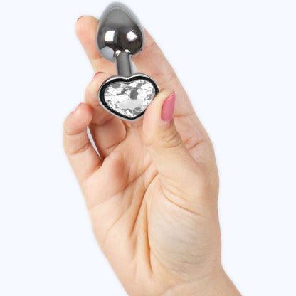 SECRETPLAY - PLUG ANAL EN MÉTAL COEUR CRISTAL CLAIR PETITE TAILLE 7 CM SECRETPLAY TOYS