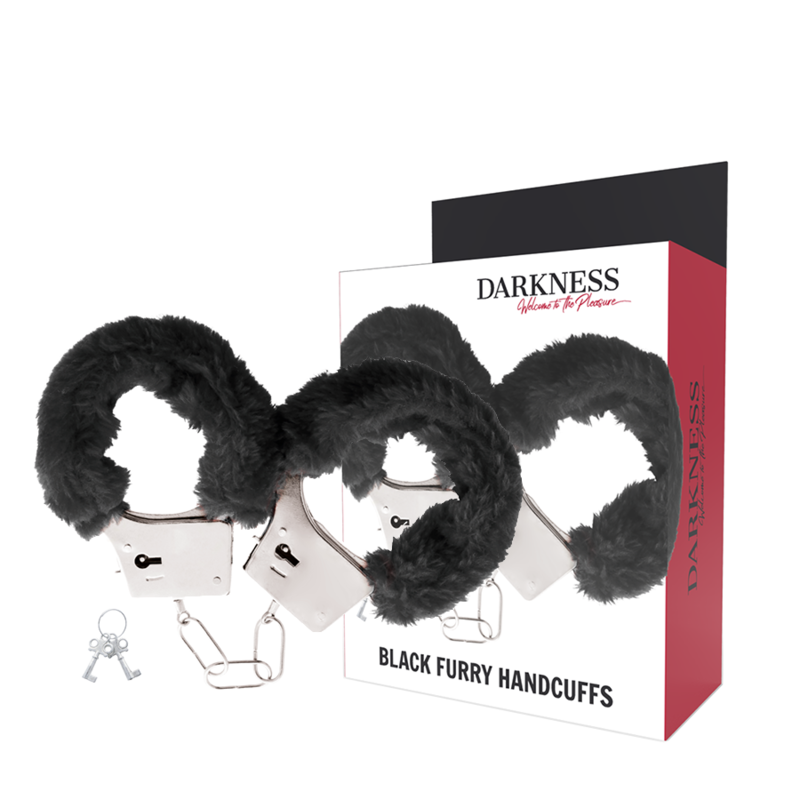 DARKNESS - MENOTTES EN MÉTAL DOUBLÉES NOIRES DARKNESS BONDAGE