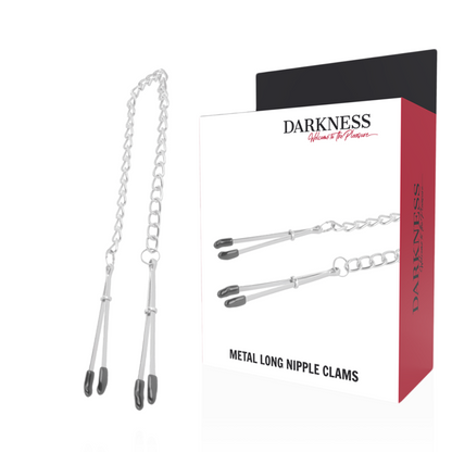DARKNESS - PINCES À TÉTONS RÉGLABLES EN MÉTAL DARKNESS SENSATIONS
