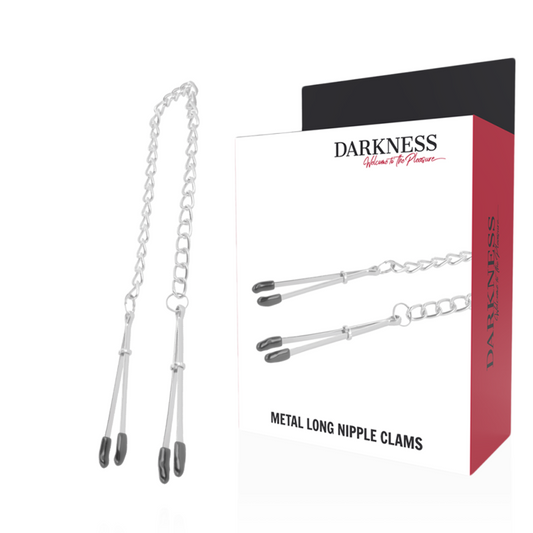 DARKNESS - PINCES À TÉTONS RÉGLABLES EN MÉTAL DARKNESS SENSATIONS