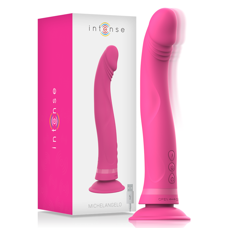 INTENSE - GODE VIBRATEUR EN SILICONE ROSE MICHELANGELO INTENSE FUN TOYS