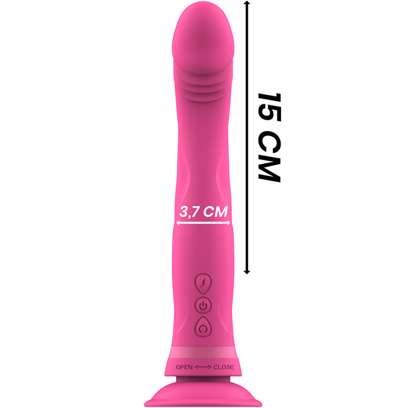 INTENSE - GODE VIBRATEUR EN SILICONE ROSE MICHELANGELO INTENSE FUN TOYS