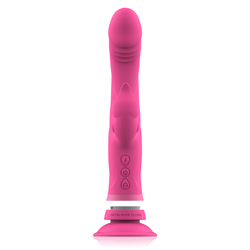 INTENSE - VIBRATEUR JULIO RABBIT SILICONE ROSE INTENSE FUN TOYS