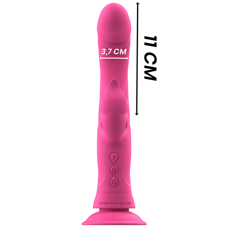 INTENSE - VIBRATEUR JULIO RABBIT SILICONE ROSE INTENSE FUN TOYS