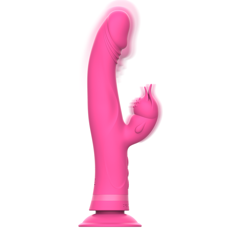 INTENSE - VIBRATEUR JULIO RABBIT SILICONE ROSE INTENSE FUN TOYS